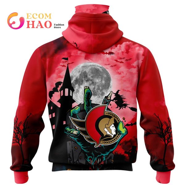 NHL Ottawa Senators Halloween Jersey Gifts For Fan 3D Hoodie