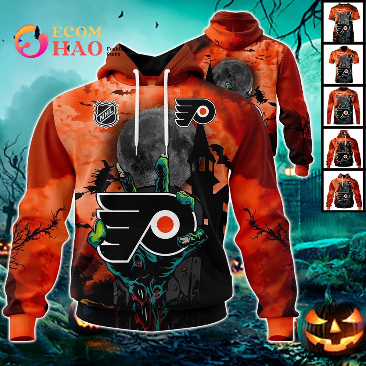 NHL Seattle Kraken Halloween Jersey Gifts For Fan 3D Hoodie