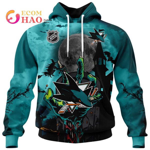 NHL San Jose Sharks Halloween Jersey Gifts For Fan 3D Hoodie