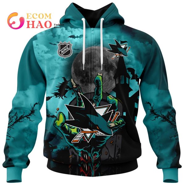NHL San Jose Sharks Halloween Jersey Gifts For Fan 3D Hoodie