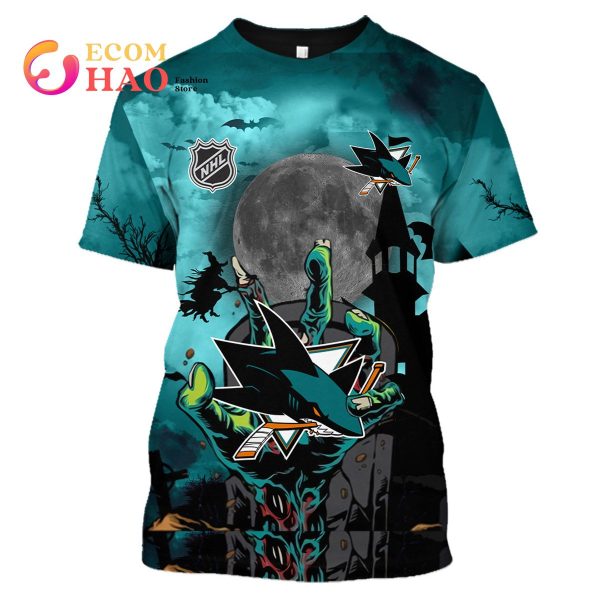 NHL San Jose Sharks Halloween Jersey Gifts For Fan 3D Hoodie