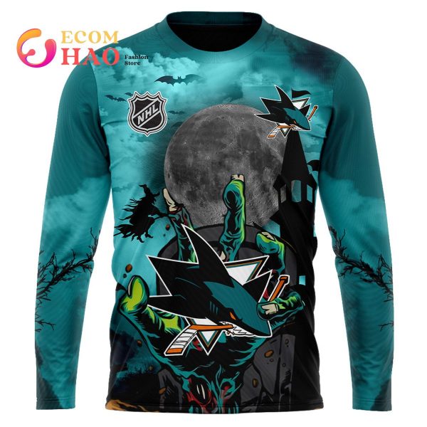 NHL San Jose Sharks Halloween Jersey Gifts For Fan 3D Hoodie