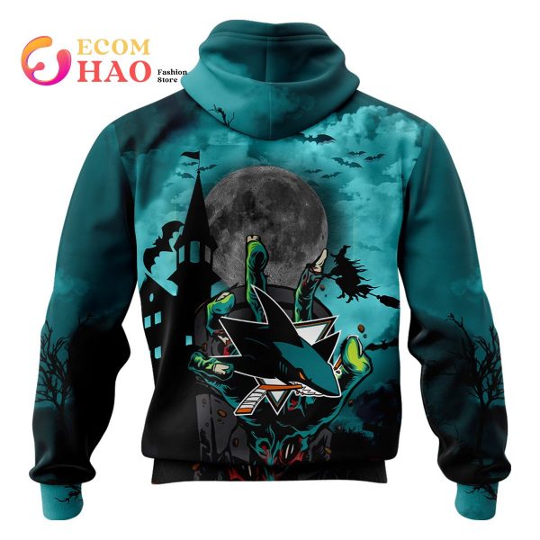 NHL San Jose Sharks Halloween Jersey Gifts For Fan 3D Hoodie