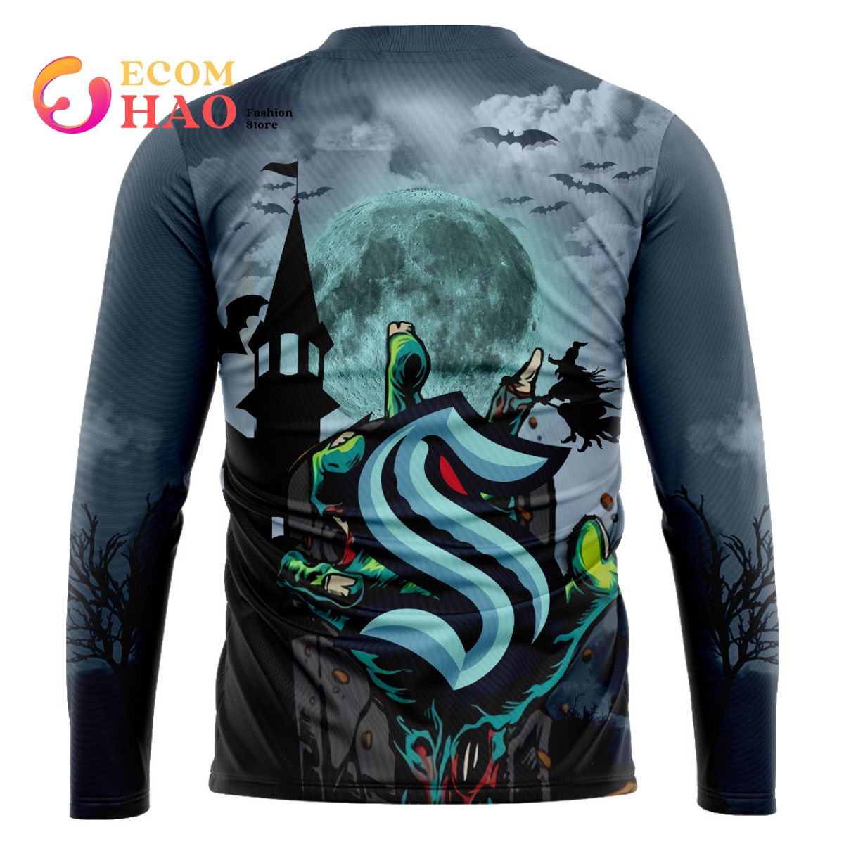 NHL Seattle Kraken Halloween Jersey Gifts For Fan 3D Hoodie