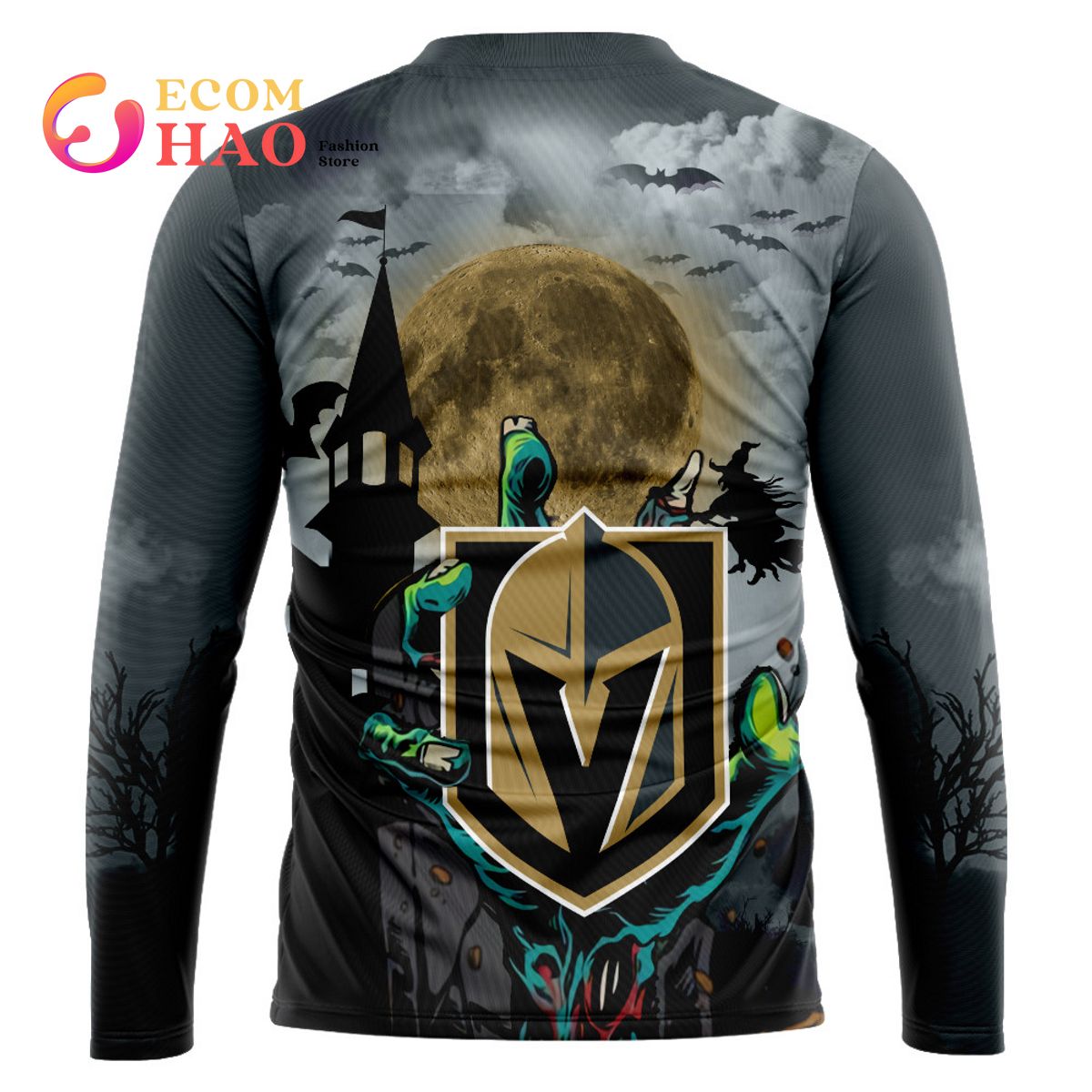 NHL Vegas Golden Knights Halloween Jersey Gifts For Fan 3D Hoodie