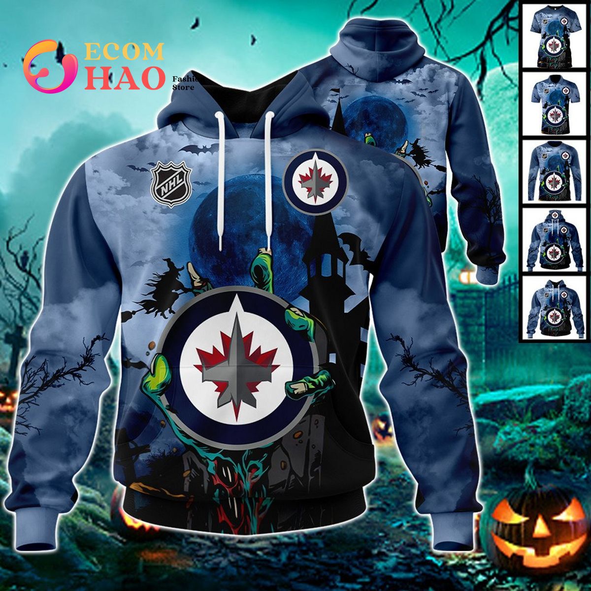 NRL Canberra Raiders Halloween Jersey All Over Print 3D Hoodie