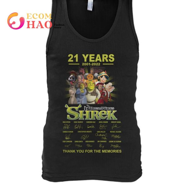 21 Years 2001 – 2022 Dream Works Shrek Thank You For The Memories T-Shirt