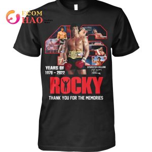 46 Years Of Rocky 1976 – 2022 Thank You For The Memories T-Shirt