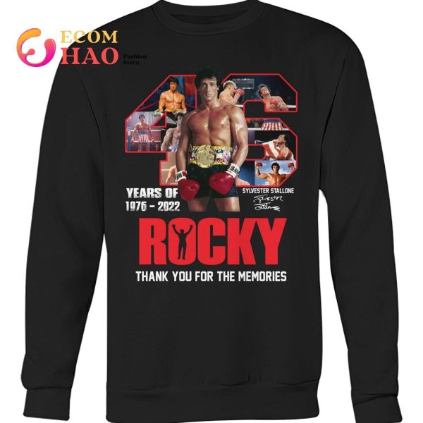 46 Years Of Rocky 1976 – 2022 Thank You For The Memories T-Shirt