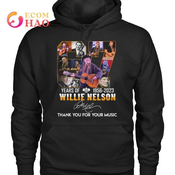 67 Years Of Willie Nelson 1956 – 2023 Thank You For Music T-Shirt