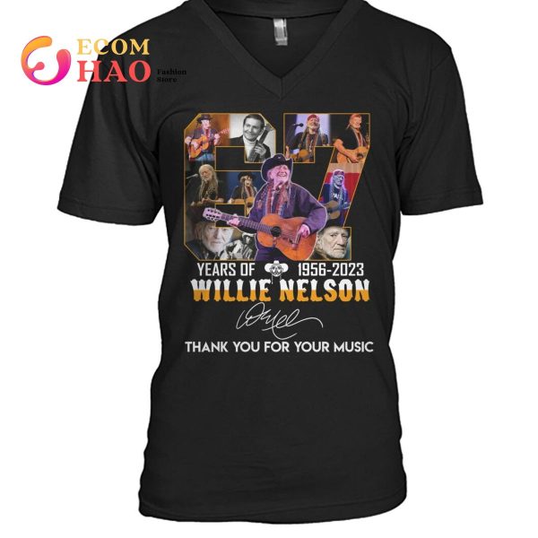 67 Years Of Willie Nelson 1956 – 2023 Thank You For Music T-Shirt