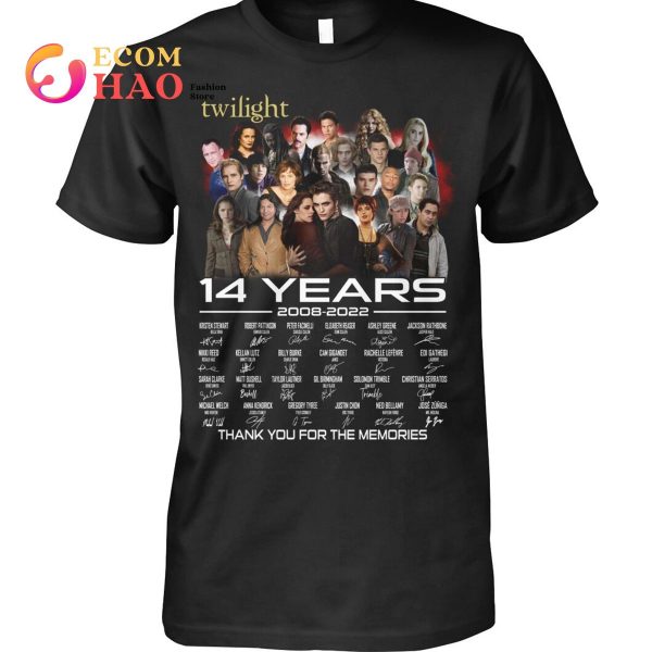 Twilight 14 Years 2008 – 2022 Thank You For The Memories T-Shirt