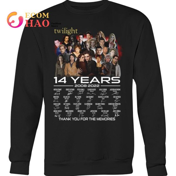 Twilight 14 Years 2008 – 2022 Thank You For The Memories T-Shirt