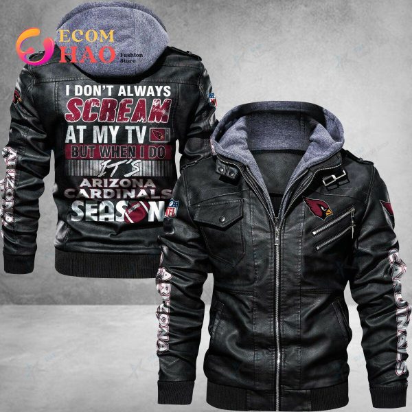 NFL Arizona Cardinals  Leather Jacket