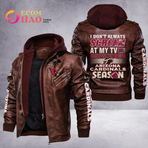 NFL Arizona Cardinals  Leather Jacket