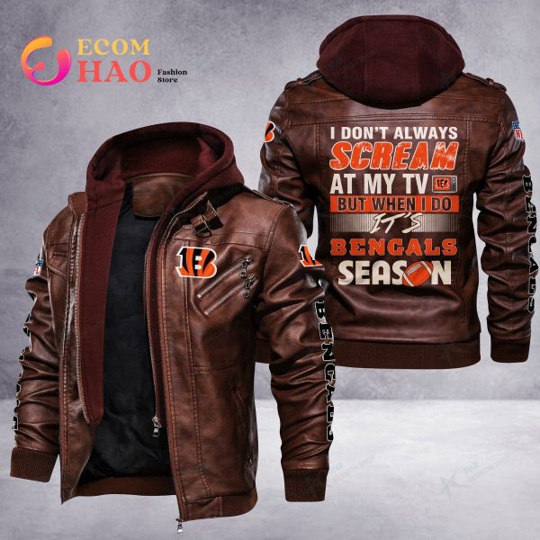 NFL Cincinnati Bengals Leather Jacket