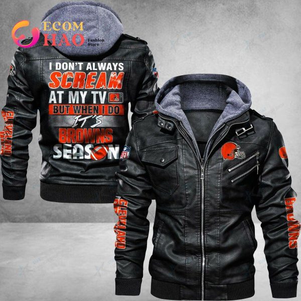 NFL Cleveland Browns Leather Jacket