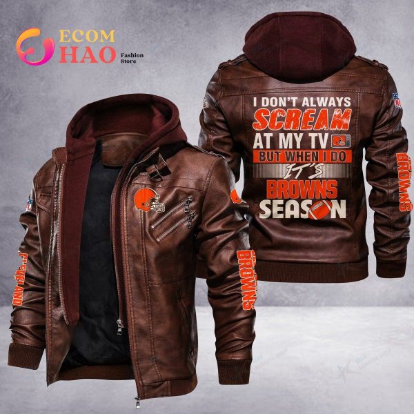 NFL Cleveland Browns Leather Jacket