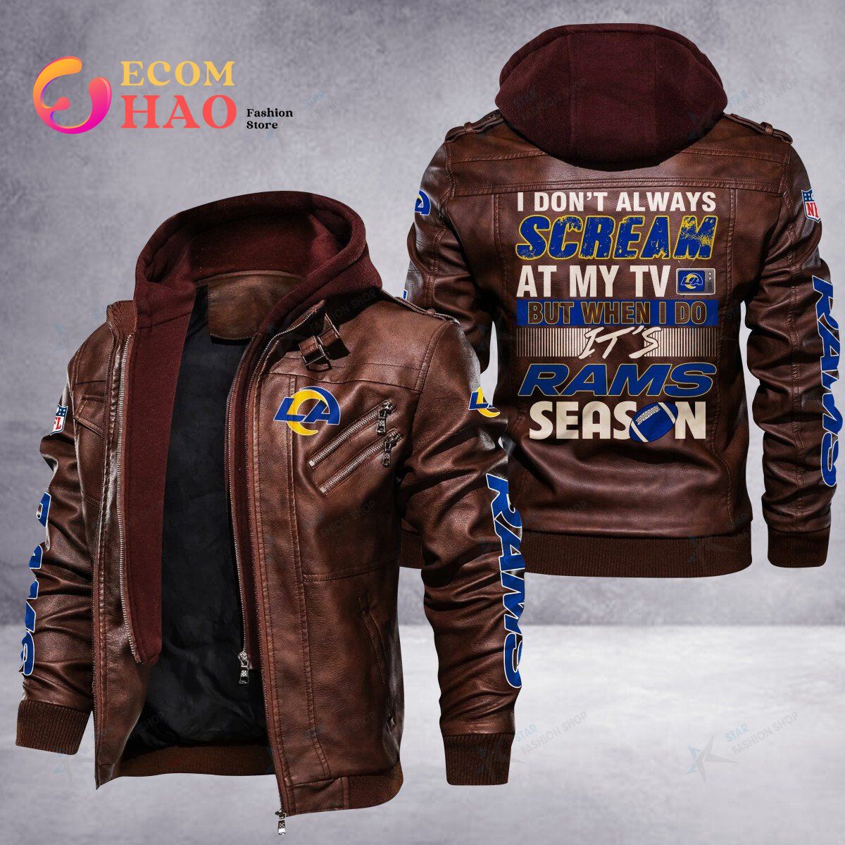 NFL Los Angeles Rams Leather Jacket