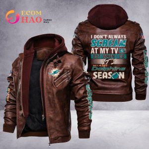 NFL Miami Dolphins Leather Jacket