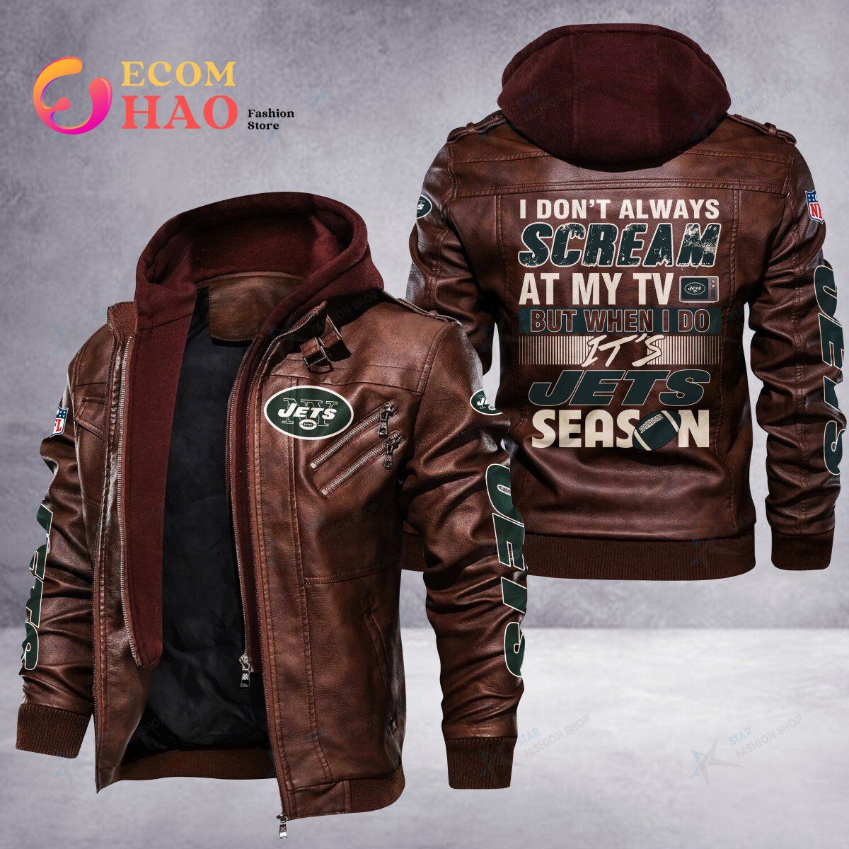 NFL New York Jets Leather Jacket