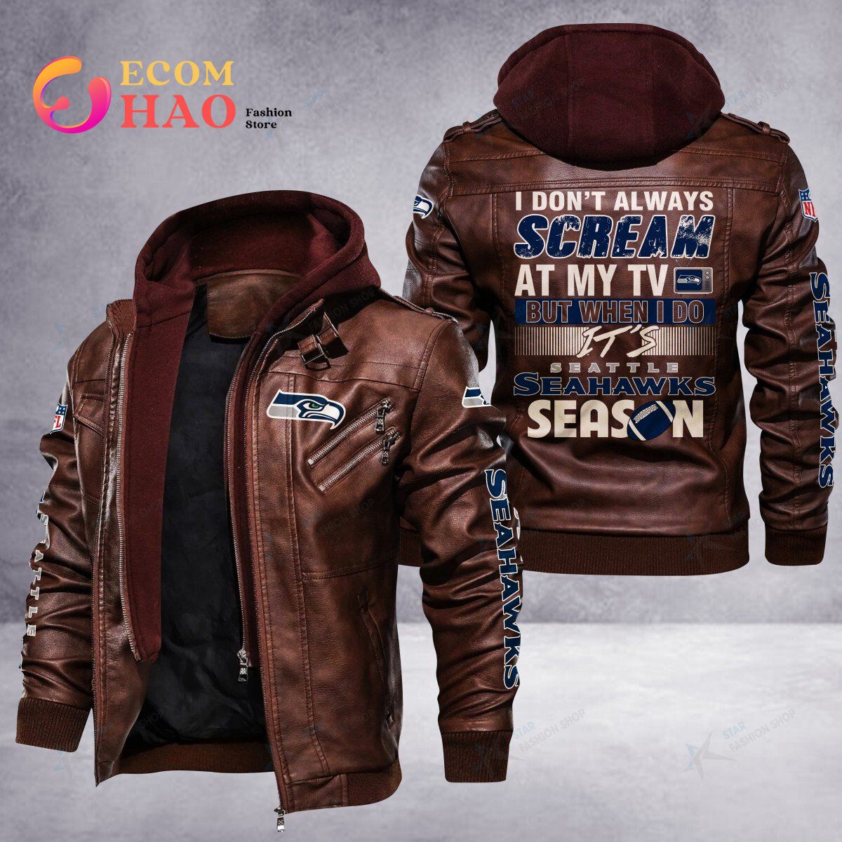 NFL Seattle Seahawks Leather Jacket