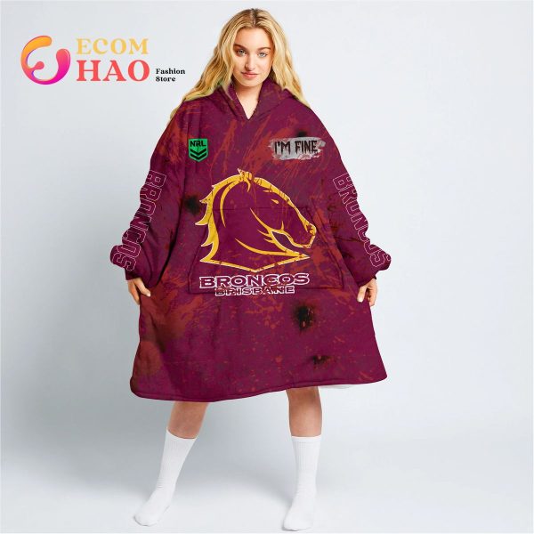 NRL Brisbane Broncos Halloween Jersey All Over Print 3D Hoodie