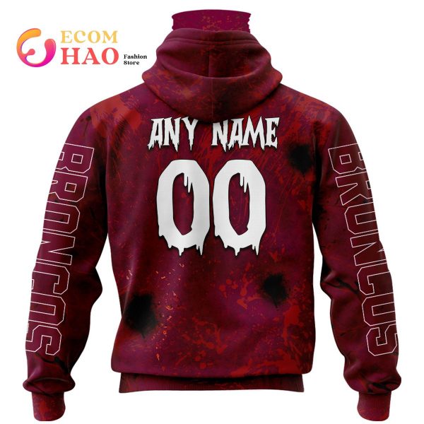 NRL Brisbane Broncos Halloween Jersey All Over Print 3D Hoodie