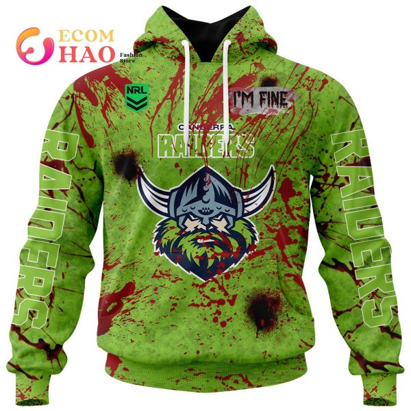 NRL Canberra Raiders Halloween Jersey All Over Print 3D Hoodie