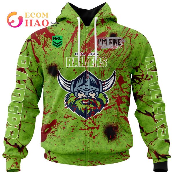 NRL Canberra Raiders Halloween Jersey All Over Print 3D Hoodie