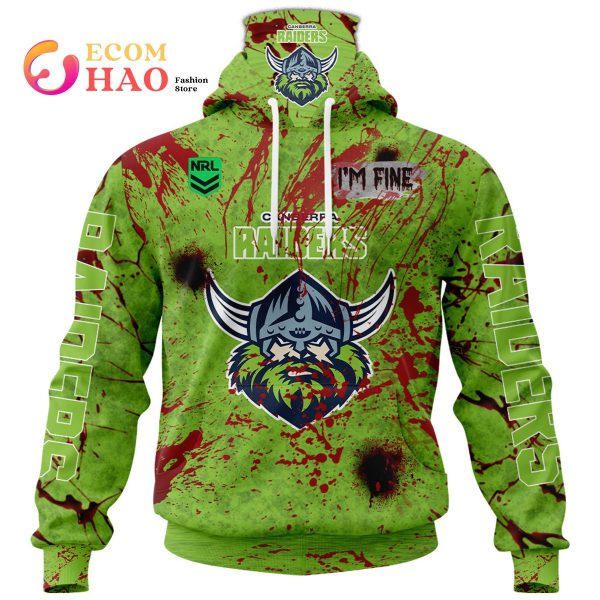 NRL Canberra Raiders Halloween Jersey All Over Print 3D Hoodie