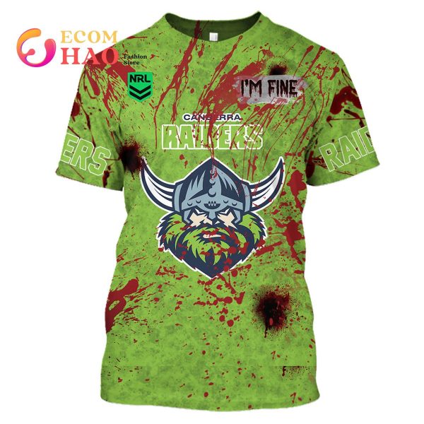 NRL Canberra Raiders Halloween Jersey All Over Print 3D Hoodie