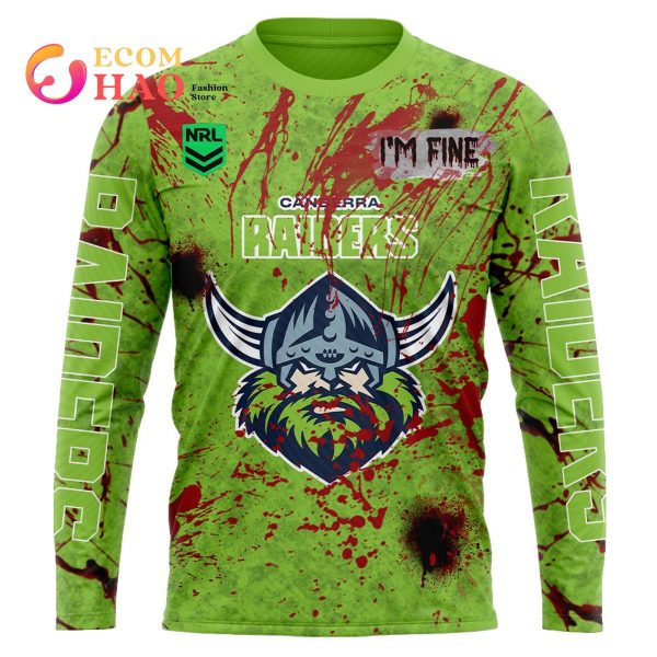 NRL Canberra Raiders Halloween Jersey All Over Print 3D Hoodie