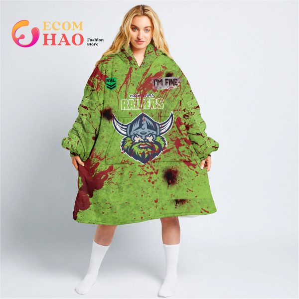 NRL Canberra Raiders Halloween Jersey All Over Print 3D Hoodie