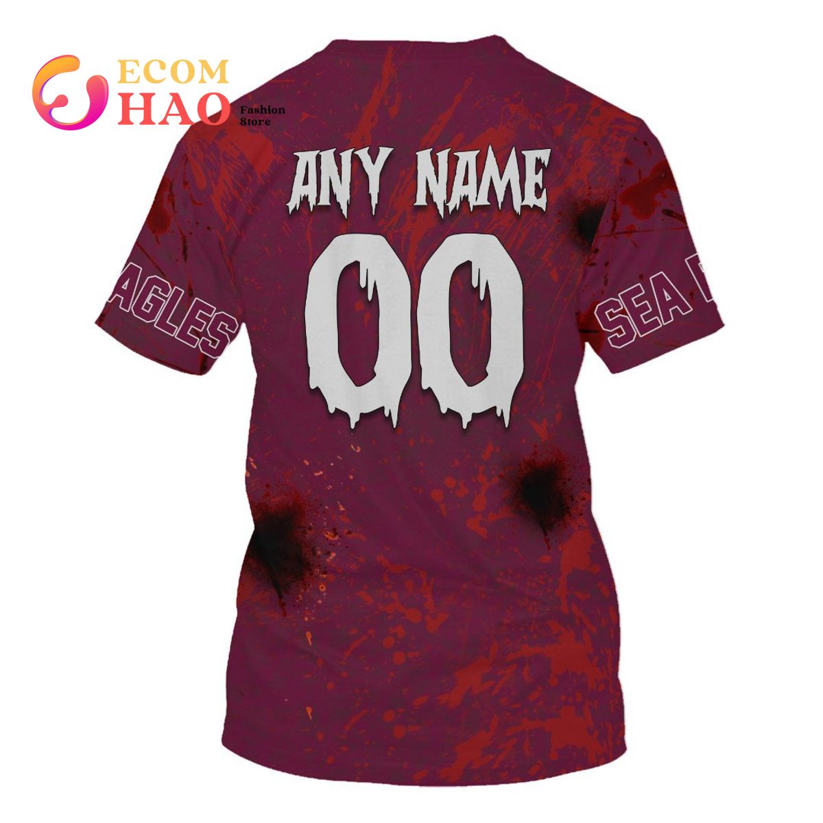 NRL Manly Warringah Sea Eagles Halloween Jersey All Over Print 3D Hoodie