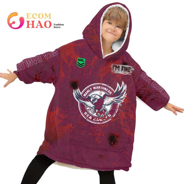 NRL Manly Warringah Sea Eagles Halloween Jersey All Over Print 3D Hoodie