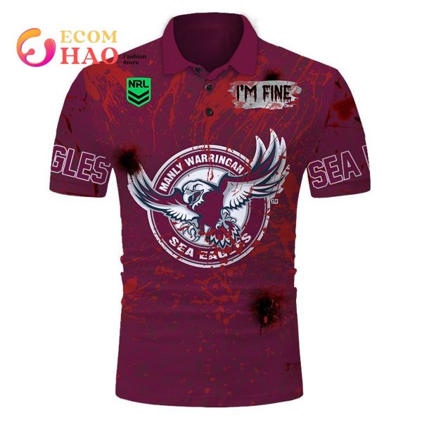 NRL Manly Warringah Sea Eagles Halloween Jersey All Over Print 3D Hoodie