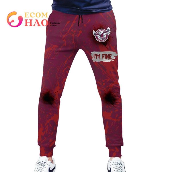 NRL Manly Warringah Sea Eagles Halloween Jersey All Over Print 3D Hoodie