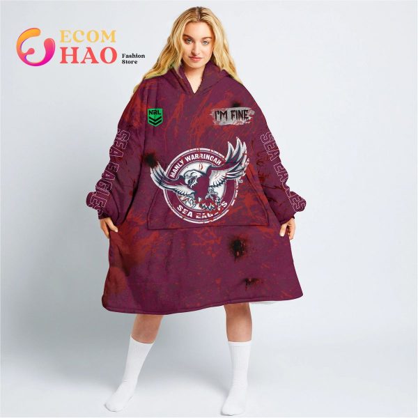 NRL Manly Warringah Sea Eagles Halloween Jersey All Over Print 3D Hoodie