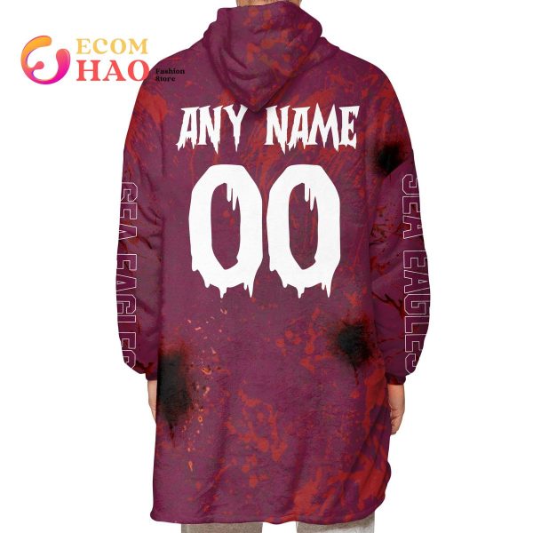 NRL Manly Warringah Sea Eagles Halloween Jersey All Over Print 3D Hoodie