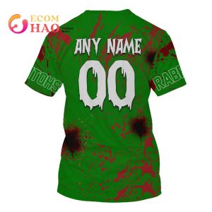 NRL South Sydney Rabbitohs Halloween Jersey All Over Print 3D Hoodie