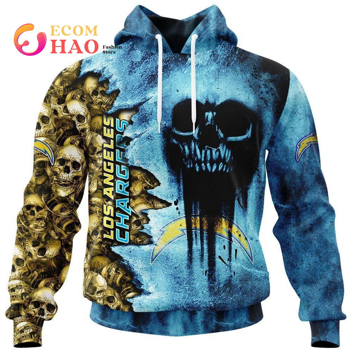 NFL Bills Halloween Cemetery Skull Jersey 3D Hoodie