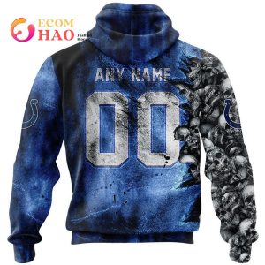 NFL Colts Halloween Cemetery Skull Jersey 3D Hoodie