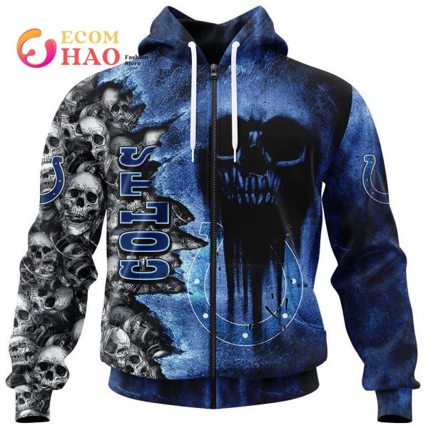 NFL Indianapolis Colts Custom Your Name & Number Halloween Style 3D Hoodie  - Ecomhao Store