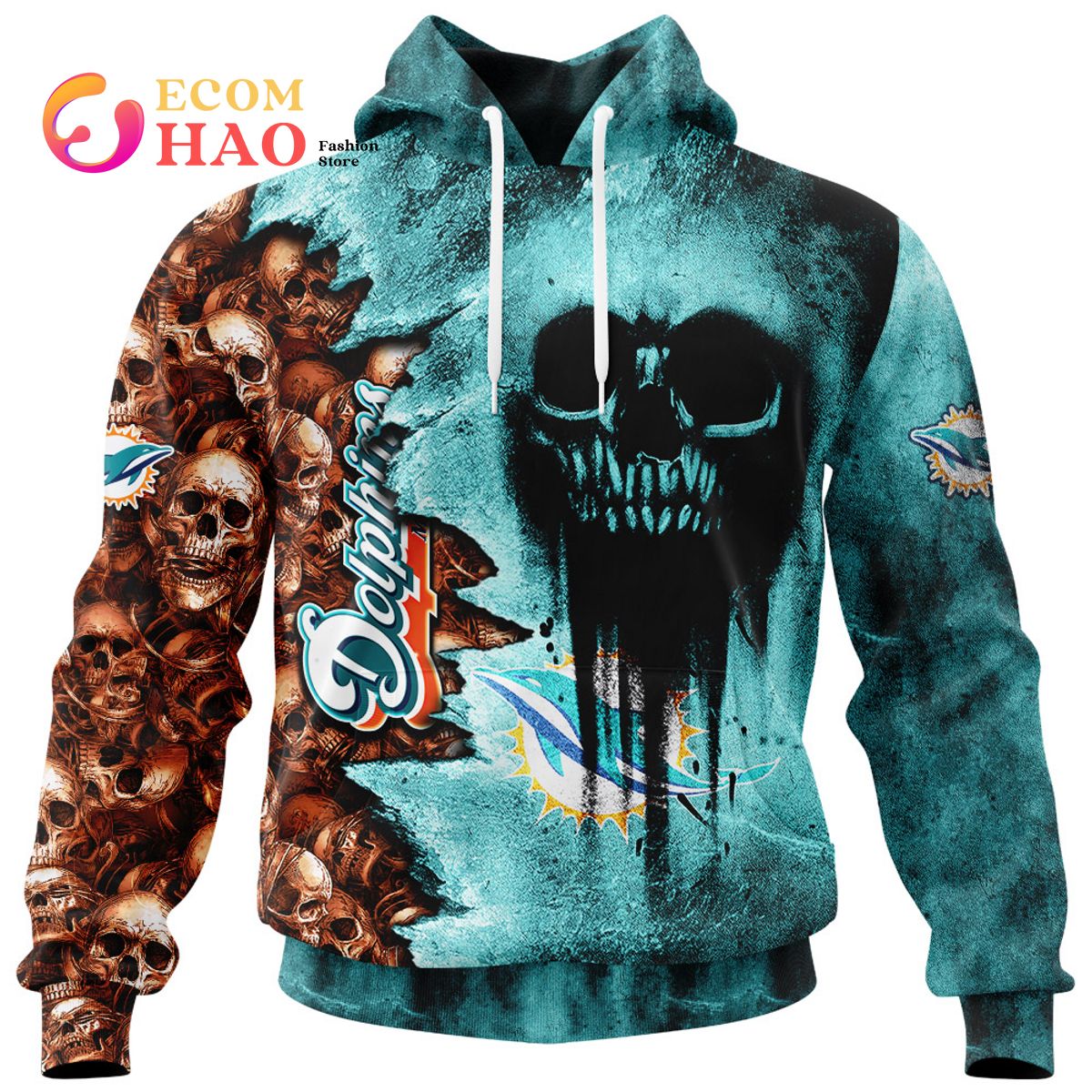 NFL Chargers Halloween Cemetery Skull Jersey 3D Hoodie