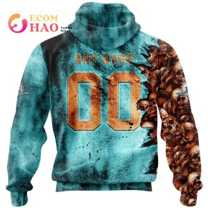NFL Dolphins Halloween Cemetery Skull Jersey 3D Hoodie