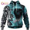 NFL Falcons Halloween Cemetery Skull Jersey 3D Hoodie