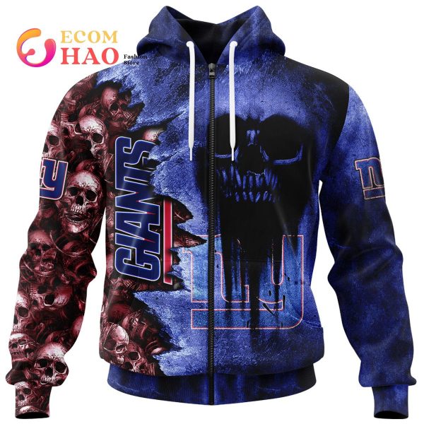 NFL Giants Halloween Cemetery Skull Jersey 3D Hoodie