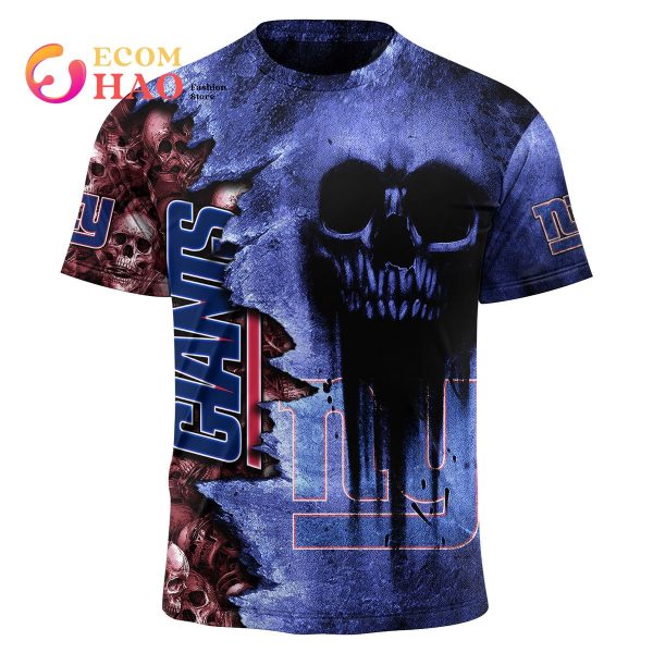 NFL Giants Halloween Cemetery Skull Jersey 3D Hoodie