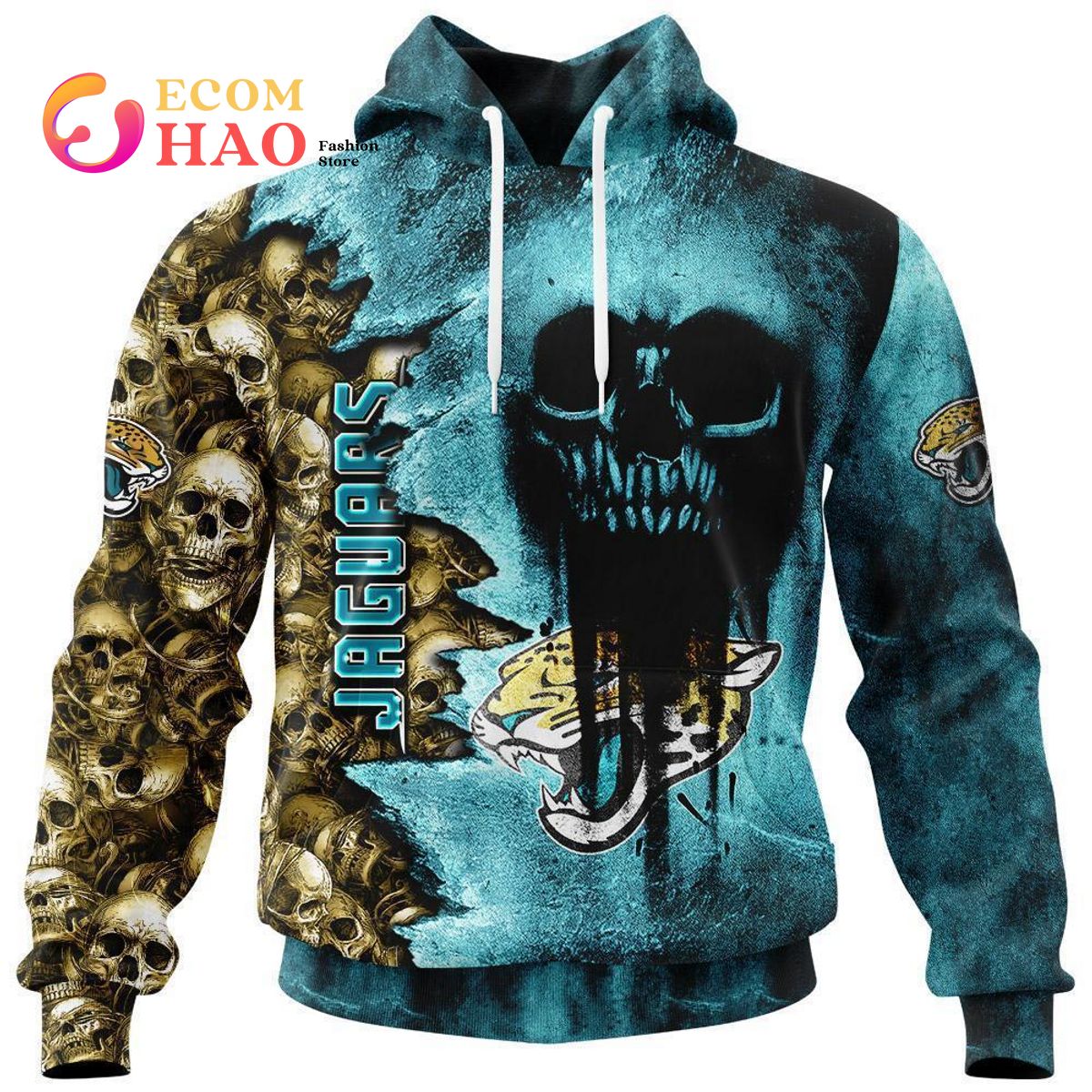 NFL Cowboys Halloween Cemetery Skull Jersey 3D Hoodie